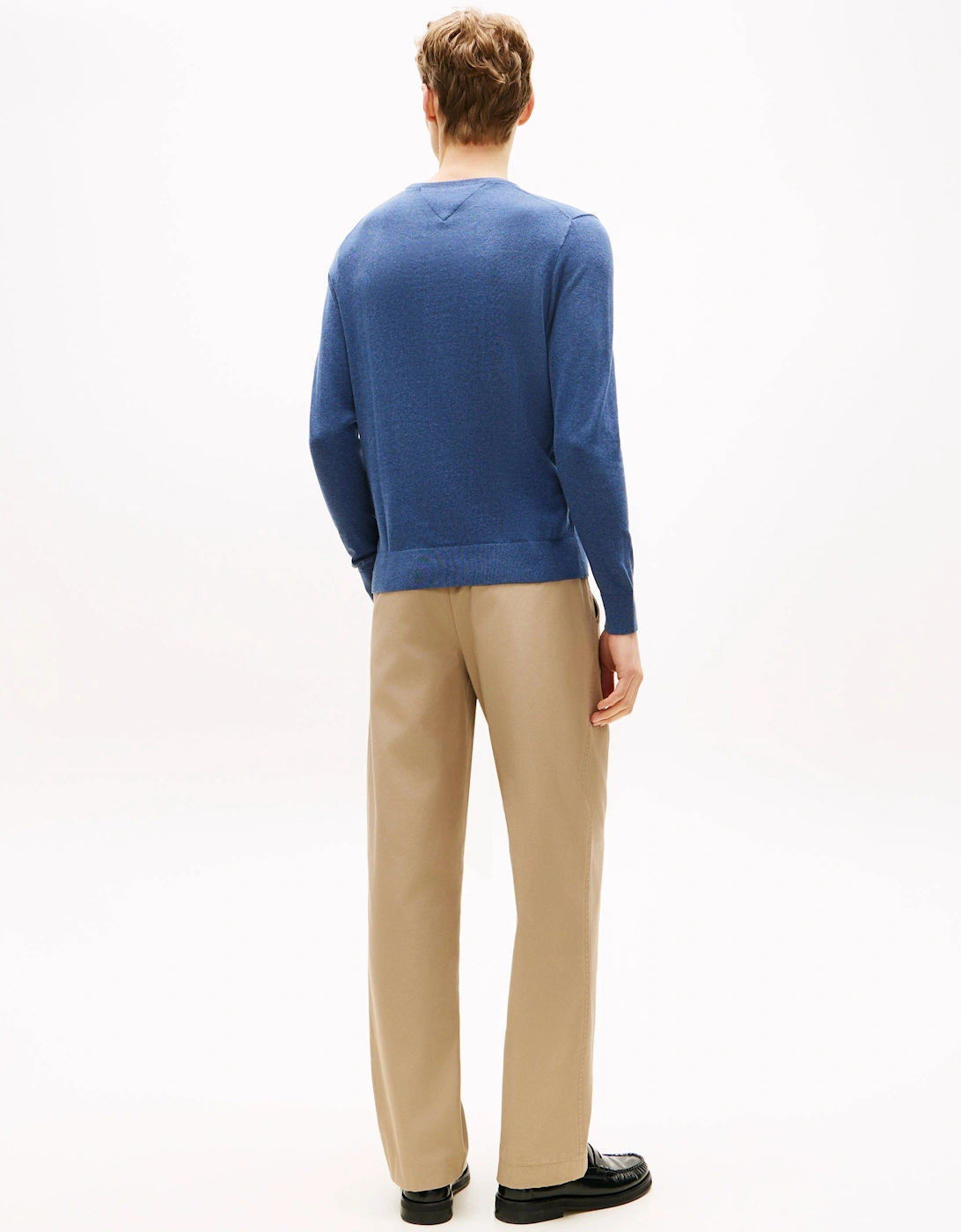 Essential Cotton Crew Neck Mens Sweatshirt - Aegean Sea Heather