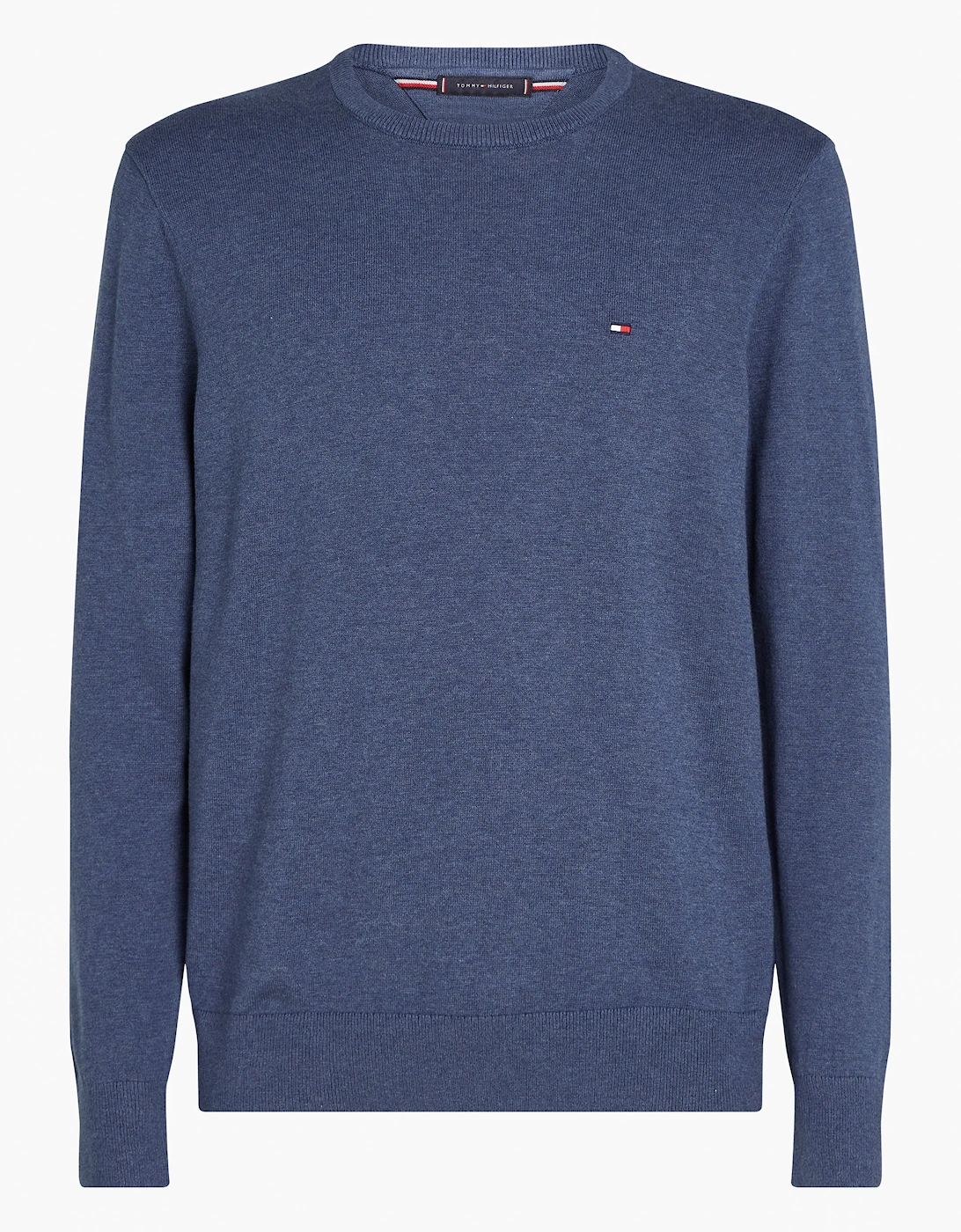 Essential Cotton Crew Neck Mens Sweatshirt - Aegean Sea Heather