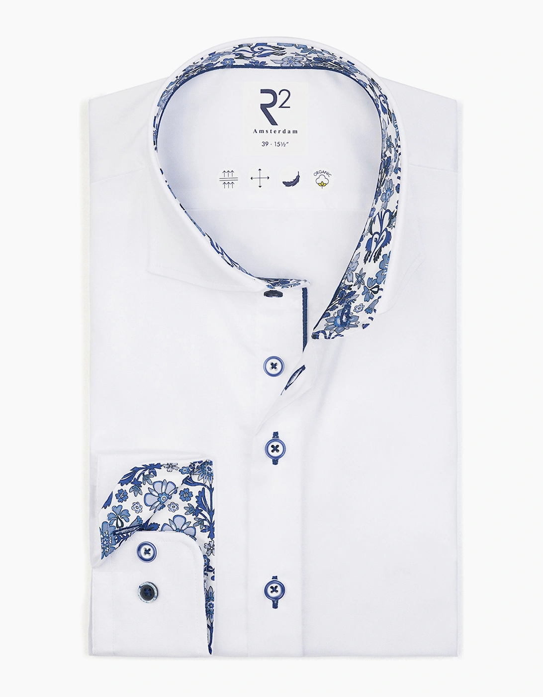 CUT AWAY COLLAR LONG SLEEVED SHIRT WHITE, 3 of 2