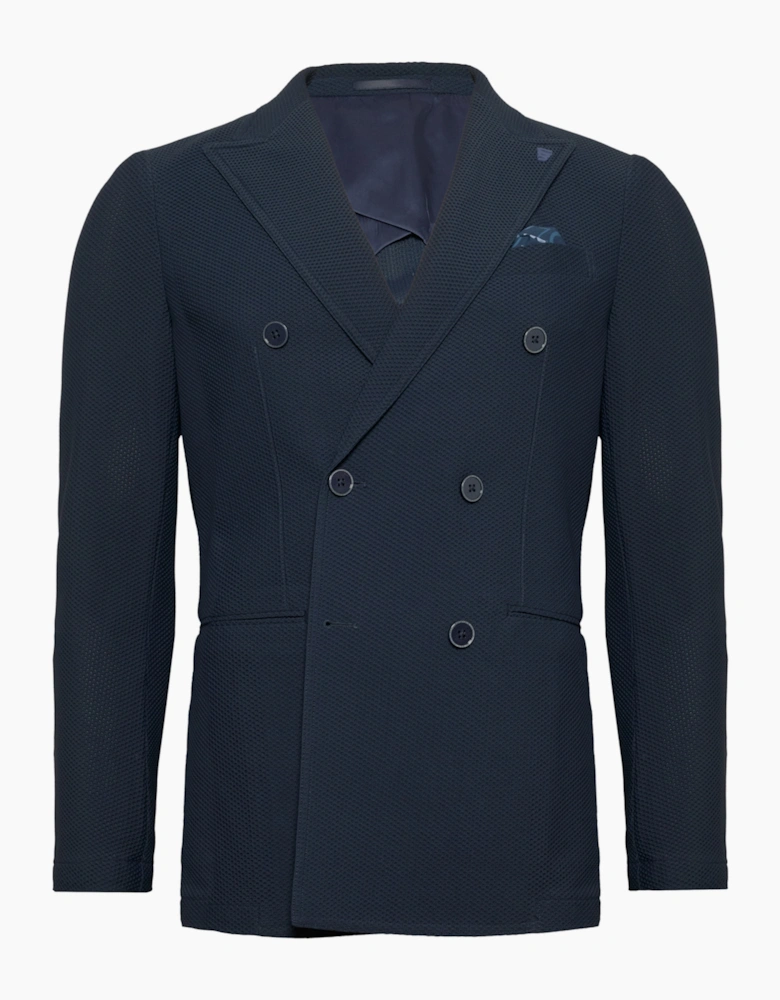 DOUBLE BREASTED TRAVEL JACKET NAVY