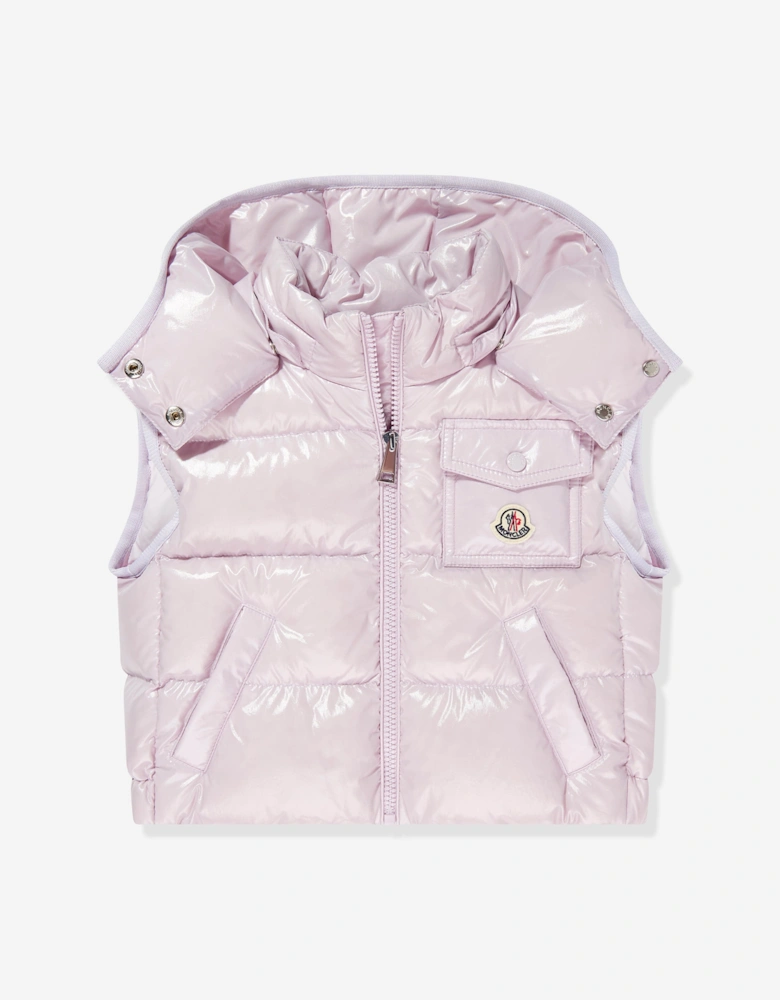 Moncler Enfant Girls Down Padded Kamile Gilet in Purple
