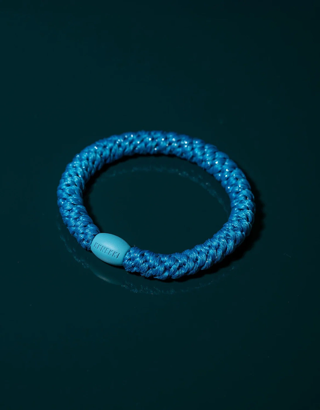 band in azure blue glitter