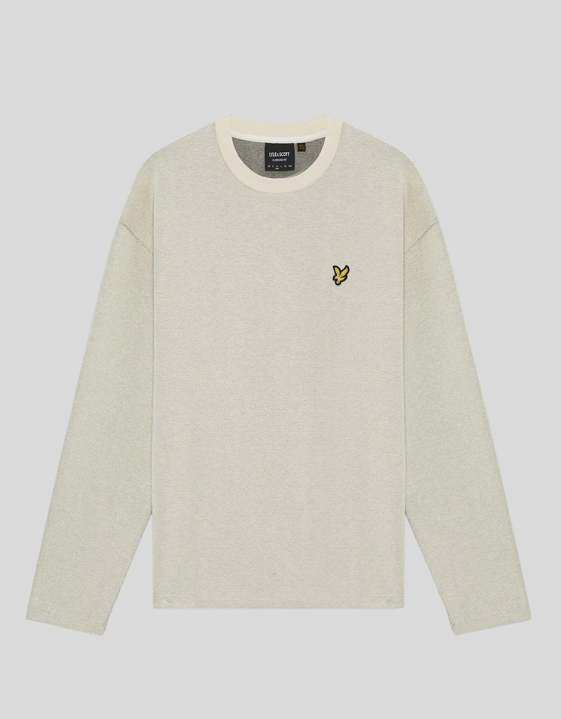Raised Jacquard Crew Neck Sweatshirt