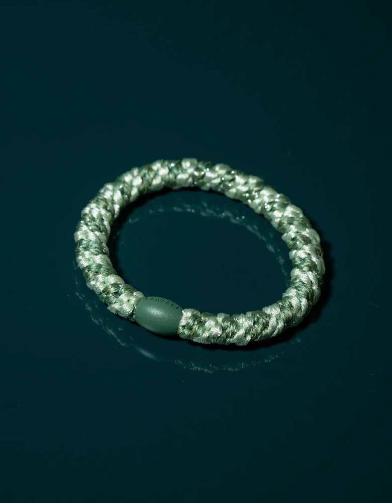 band in striped mint pistachio glitter