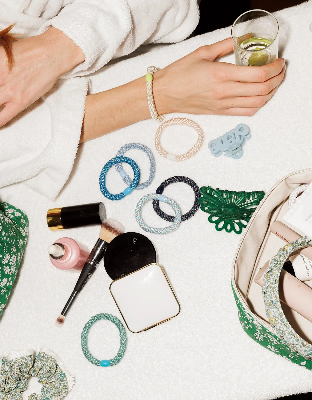 band in blue silver glitter