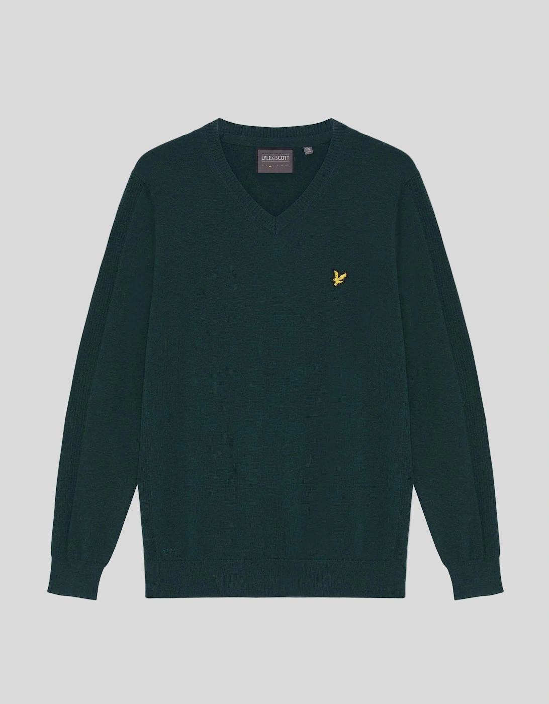 Cotton Blend V-Neck Jumper