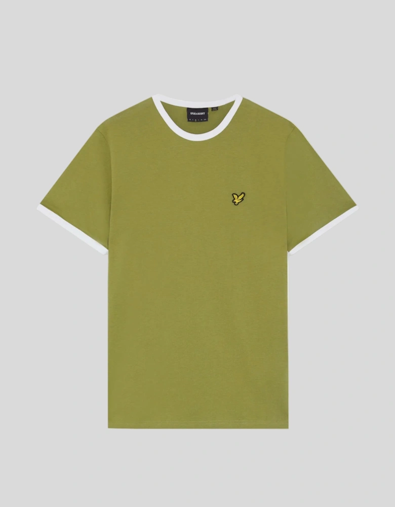 Ringer Cotton Crew Neck T-Shirt
