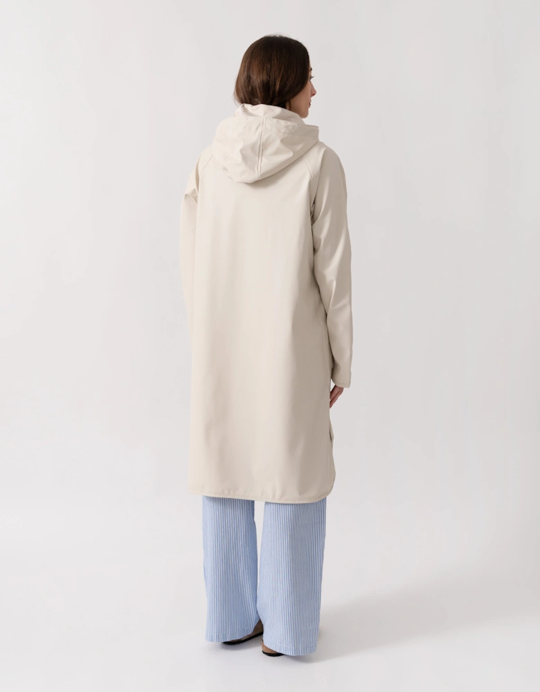 Ilse Jacobsen Rain Womens A-Line Rubberised Raincoat - Milk Creme 121