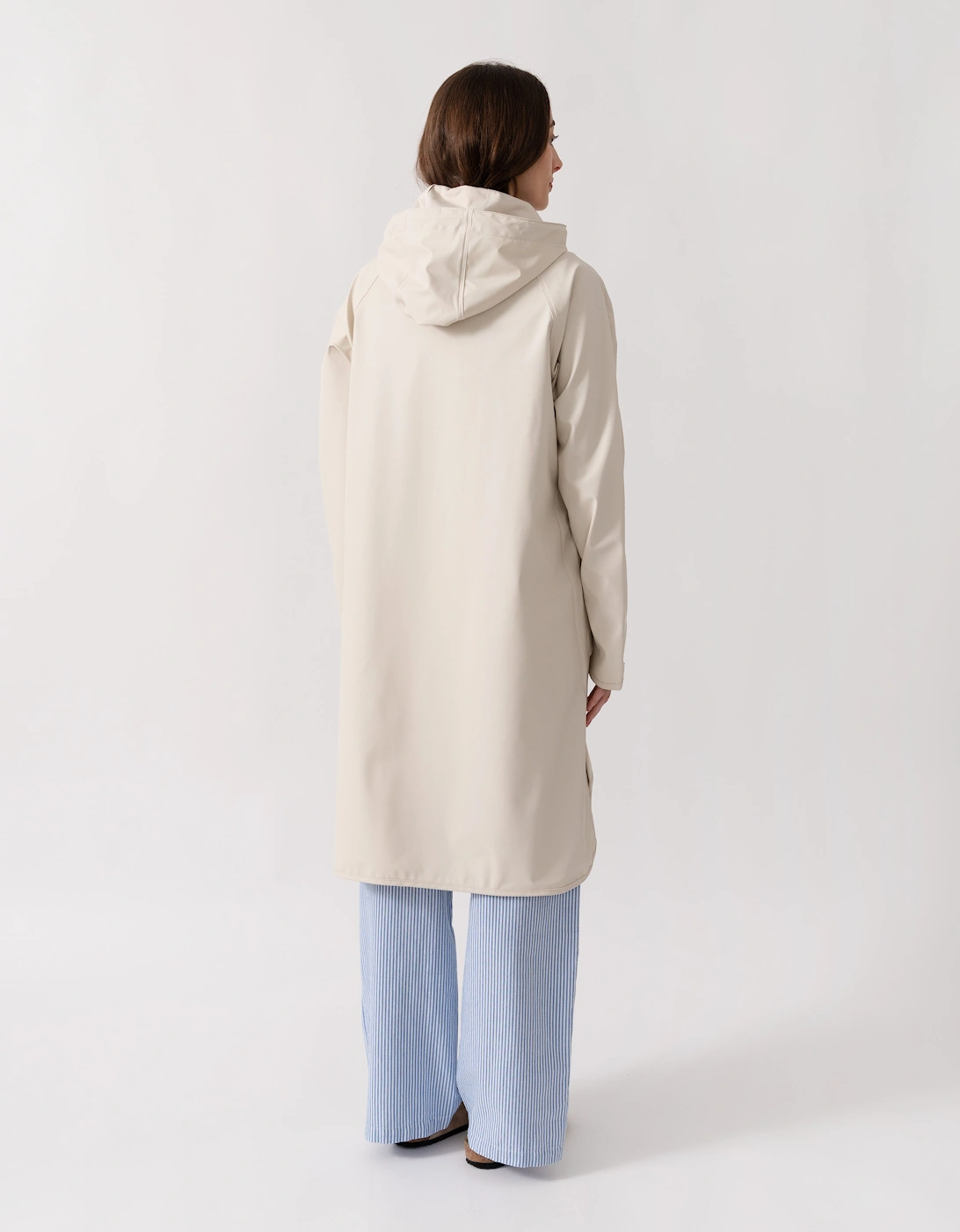Ilse Jacobsen Rain Womens A-Line Rubberised Raincoat - Milk Creme 121