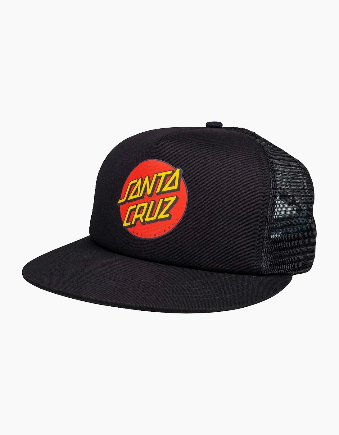 Men's Santa Cruz Mens Classic Dot Meshback Trucker Cap - Black - Size: ONE size
