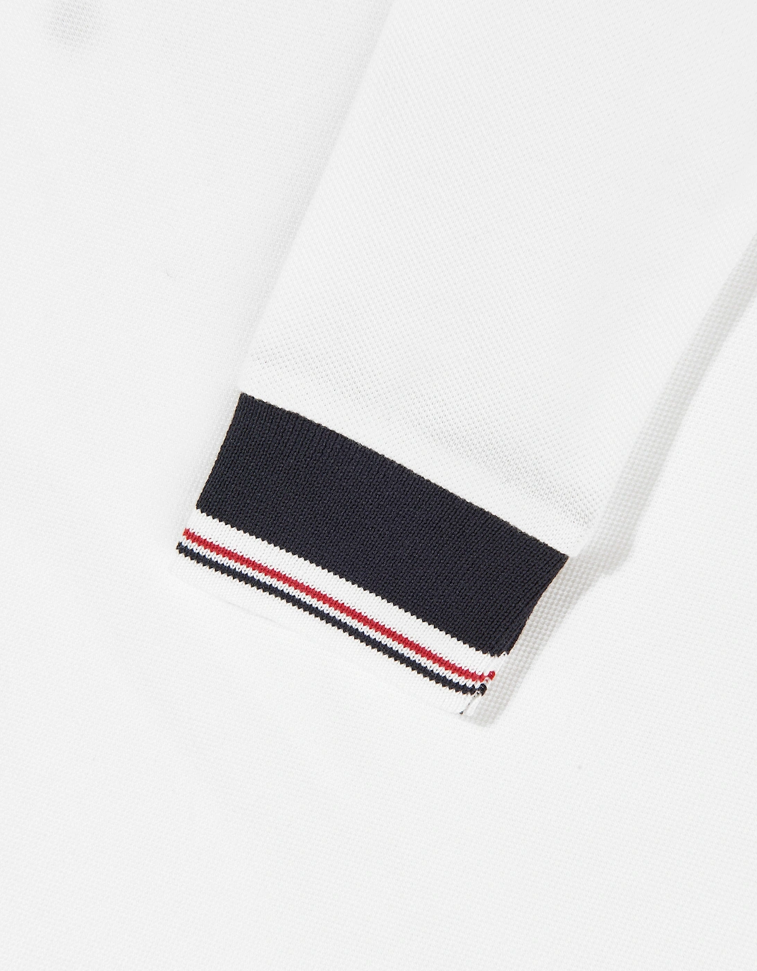 Moncler Enfant Boys Cotton Long Sleeve Polo Shirt in Ivory