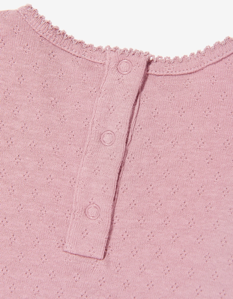 Enfant Baby Girls Long Sleeve Logo T-Shirt in Pink