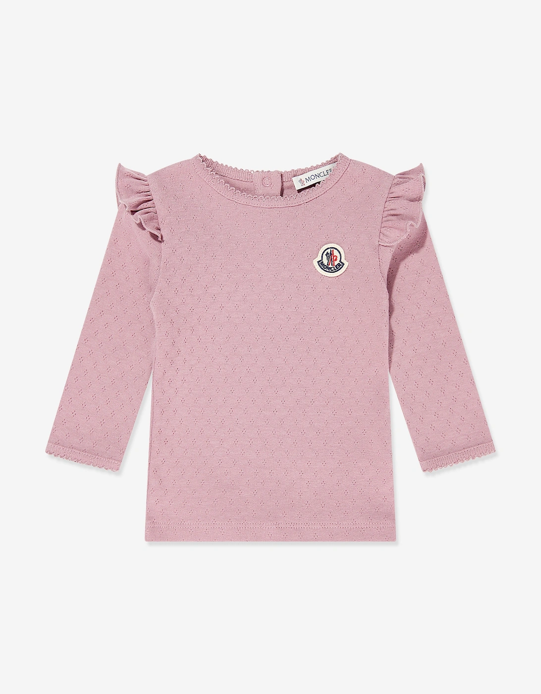 Enfant Baby Girls Long Sleeve Logo T-Shirt in Pink, 5 of 4