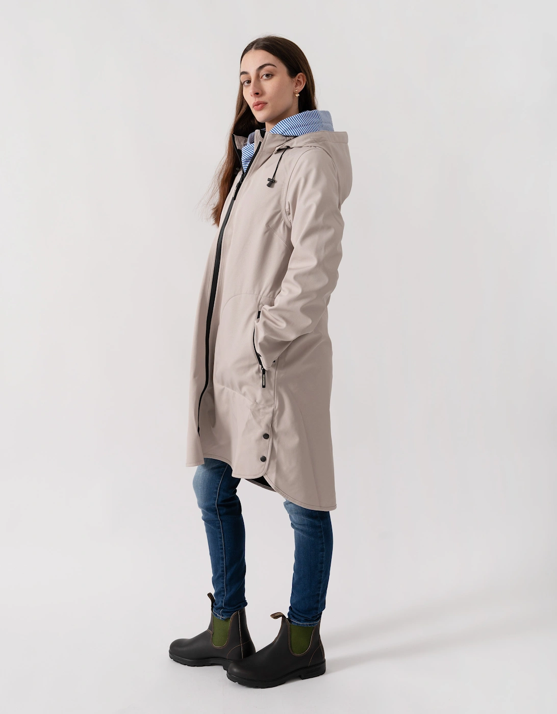 Ilse Jacobsen Rain Womens A-Line Softshell Raincoat - Chateau Gray 029