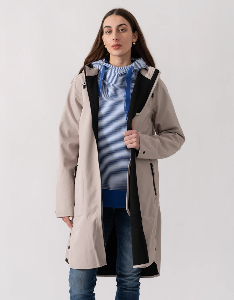 Ilse Jacobsen Rain Womens A-Line Softshell Raincoat - Chateau Gray 029