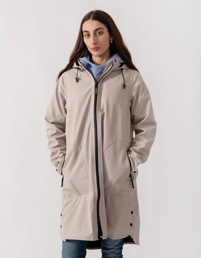 Ilse Jacobsen Rain Womens A-Line Softshell Raincoat - Chateau Gray 029