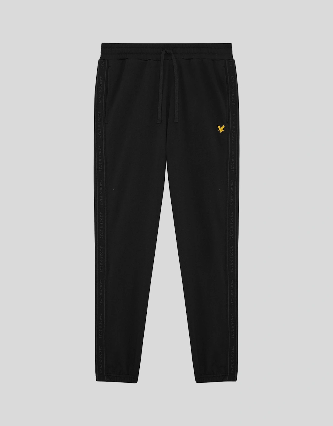 Lyle And Scott Men's Black Sports Tape Joggers 32/30/31 S