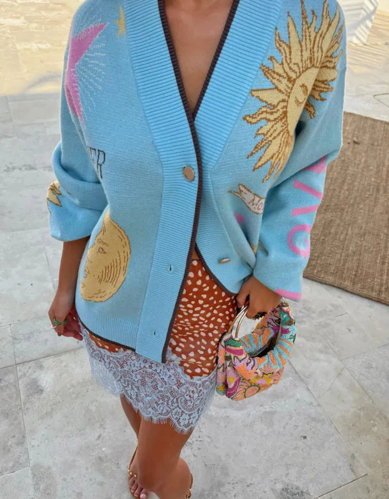 Blue mystical cardigan