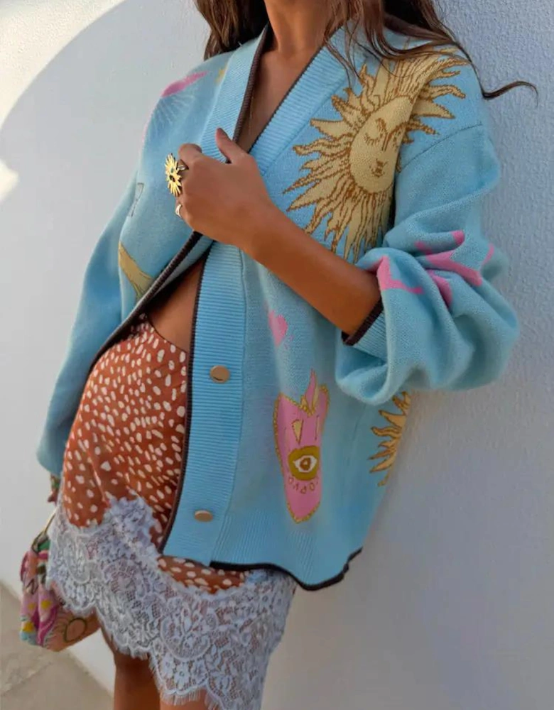 Blue mystical cardigan
