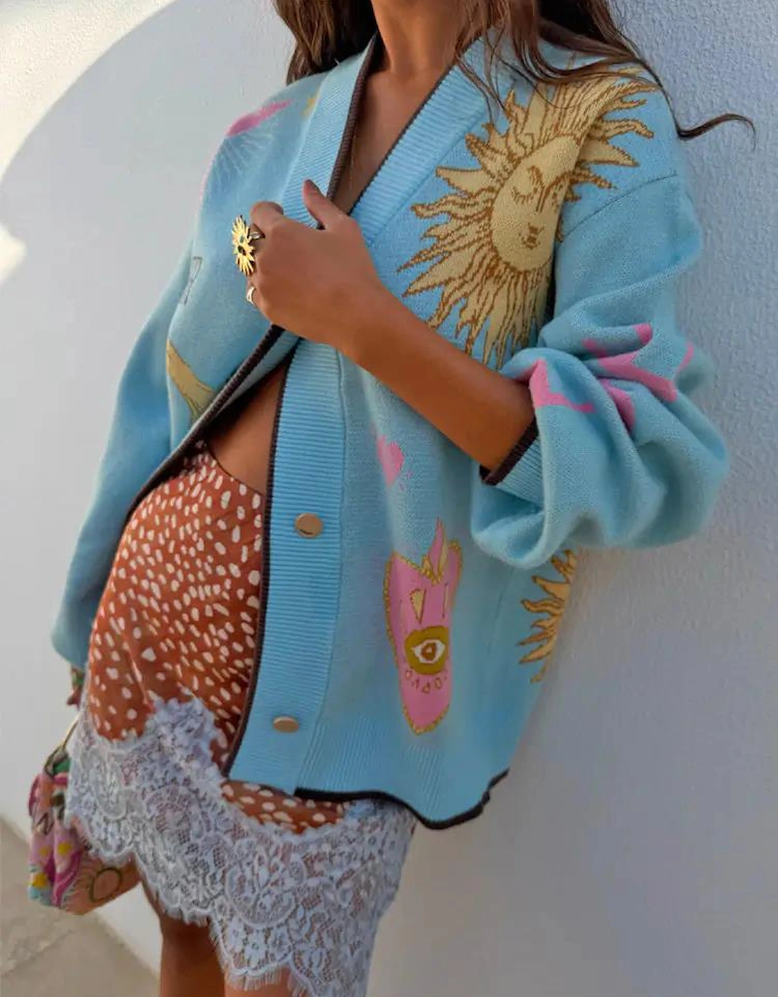 Blue mystical cardigan