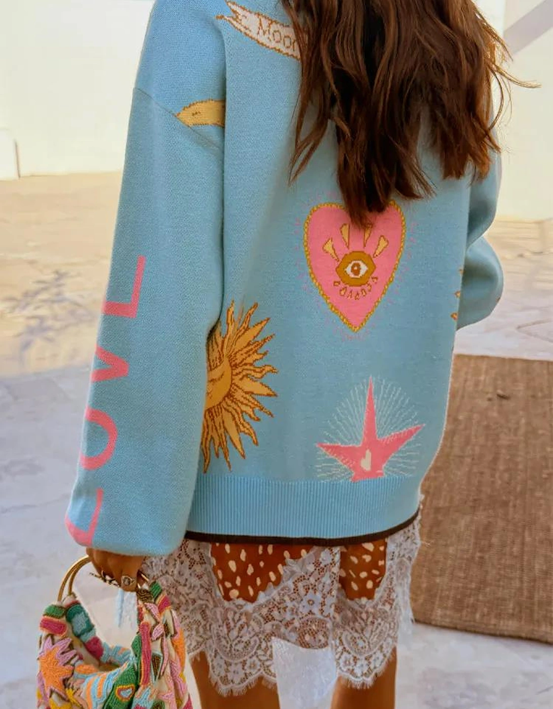 Blue mystical cardigan