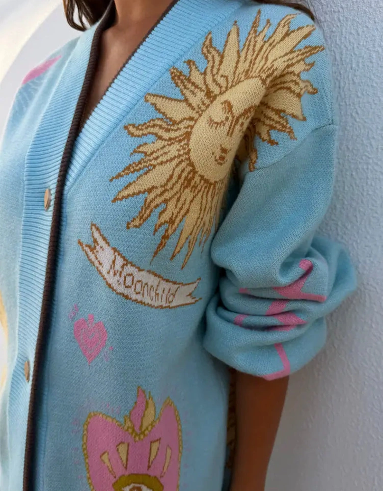 Blue mystical cardigan