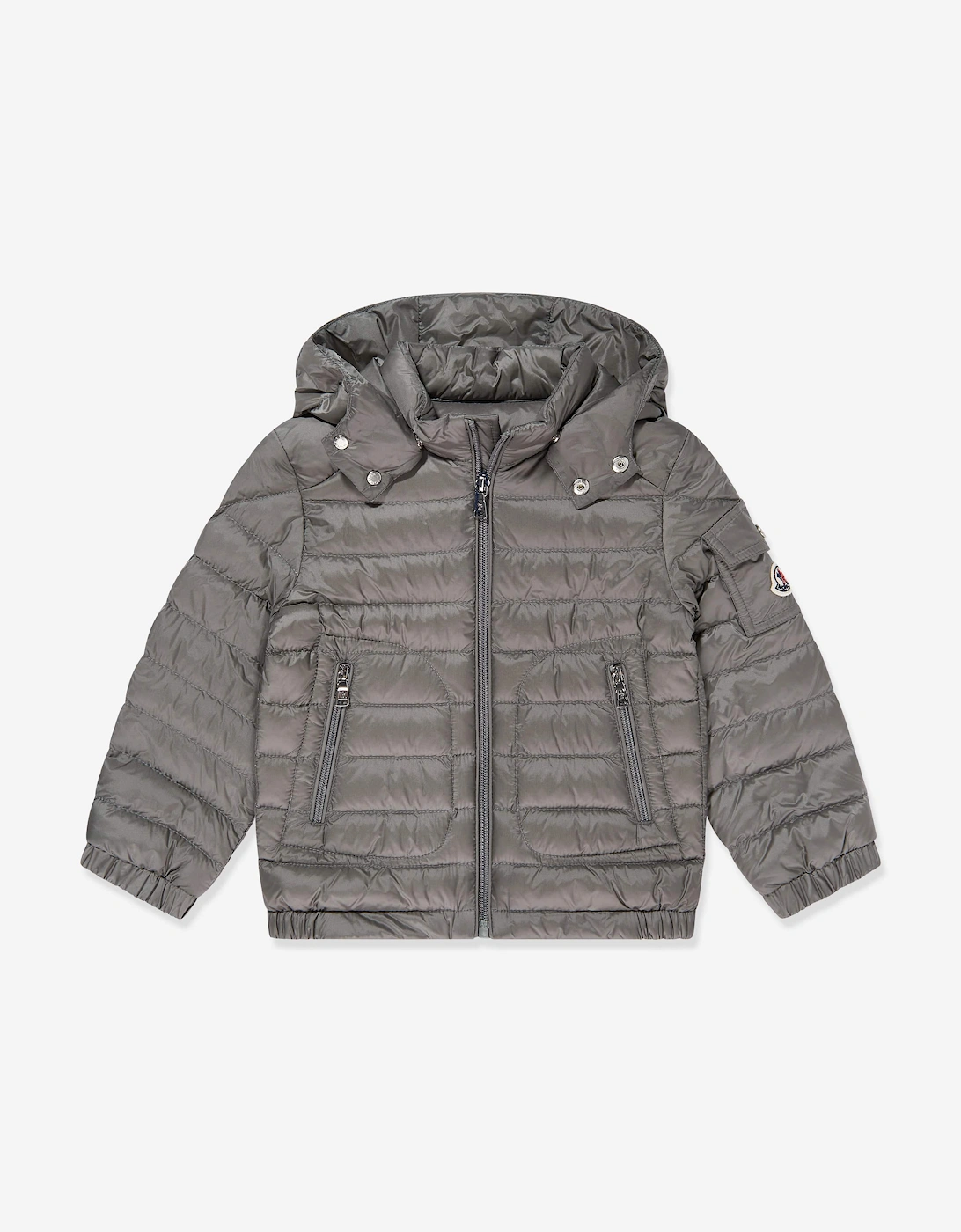 Moncler Boys Grey 'S Enfant Down Padded Lauros Jacket In - Size: 8 Years Kids