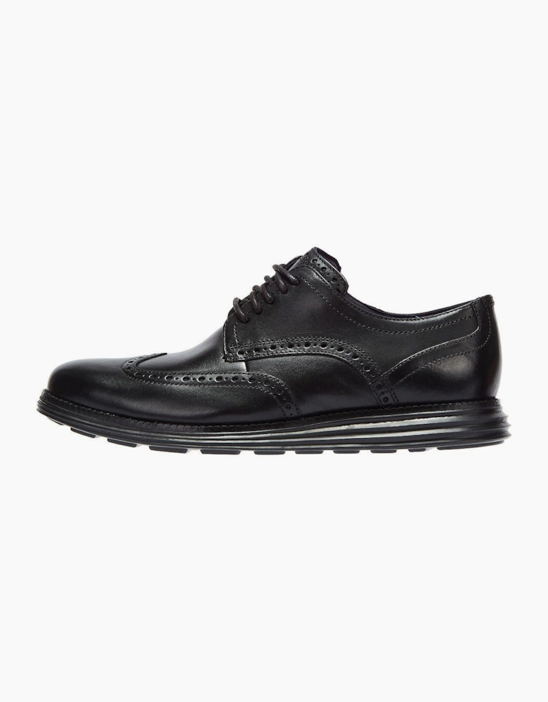 ØriginalGrand Wingtip Oxford Leather Men's Black Shoes