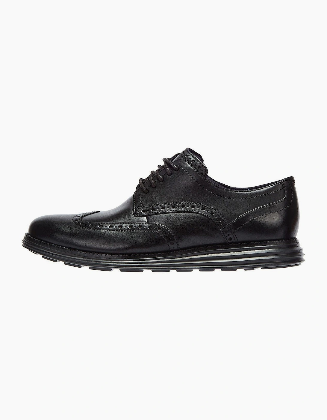ØriginalGrand Wingtip Oxford Leather Men's Black Shoes