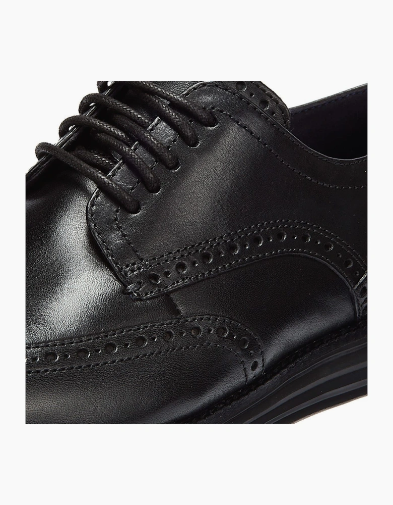 ØriginalGrand Wingtip Oxford Leather Men's Black Shoes