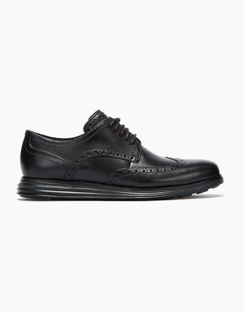 ØriginalGrand Wingtip Oxford Leather Men's Black Shoes