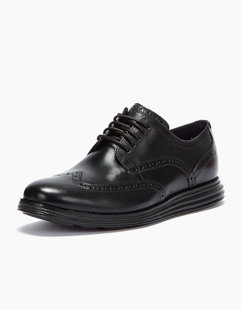 ØriginalGrand Wingtip Oxford Leather Men's Black Shoes