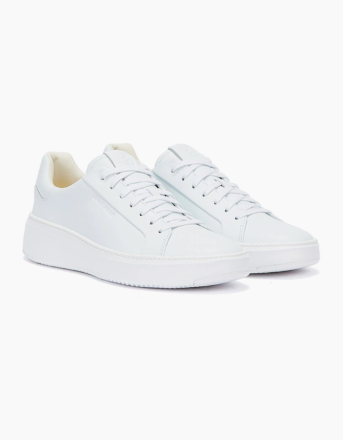 Grandprø Topspin Leather Men's Optic White Trainers, 9 of 8