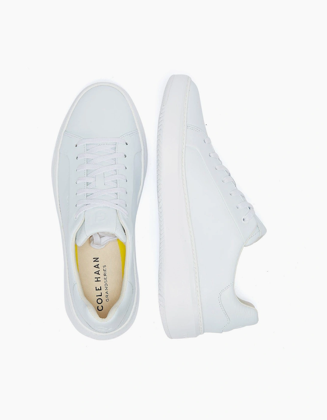 Grandprø Topspin Leather Men's Optic White Trainers