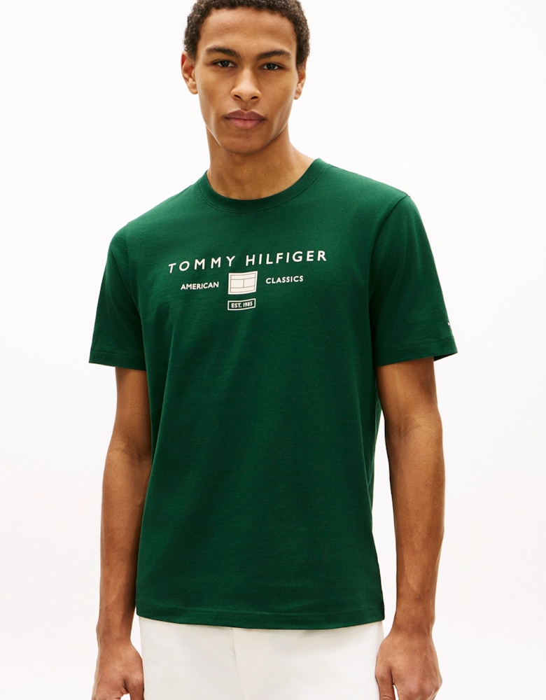 Brand Love Mono Stack Mens T-Shirt - Nocturnal Green
