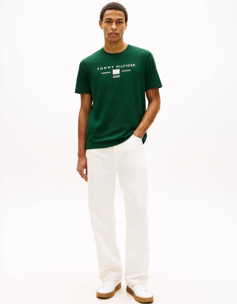 Brand Love Mono Stack Mens T-Shirt - Nocturnal Green