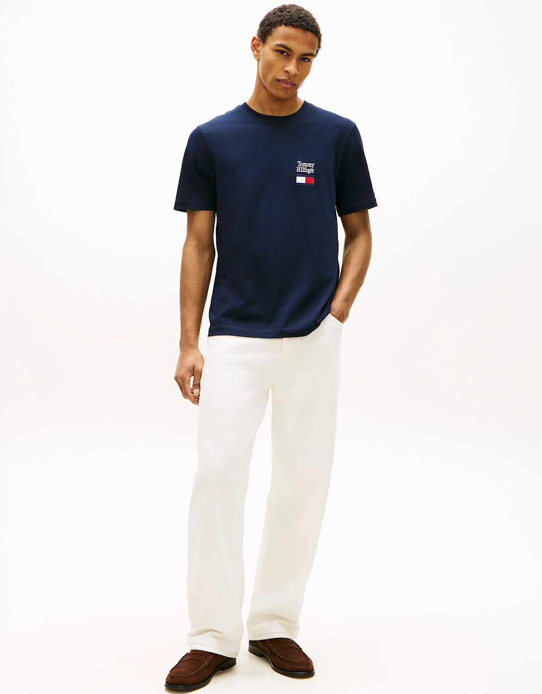 Brand Love Text Stack Mens T-Shirt - Desert Sky