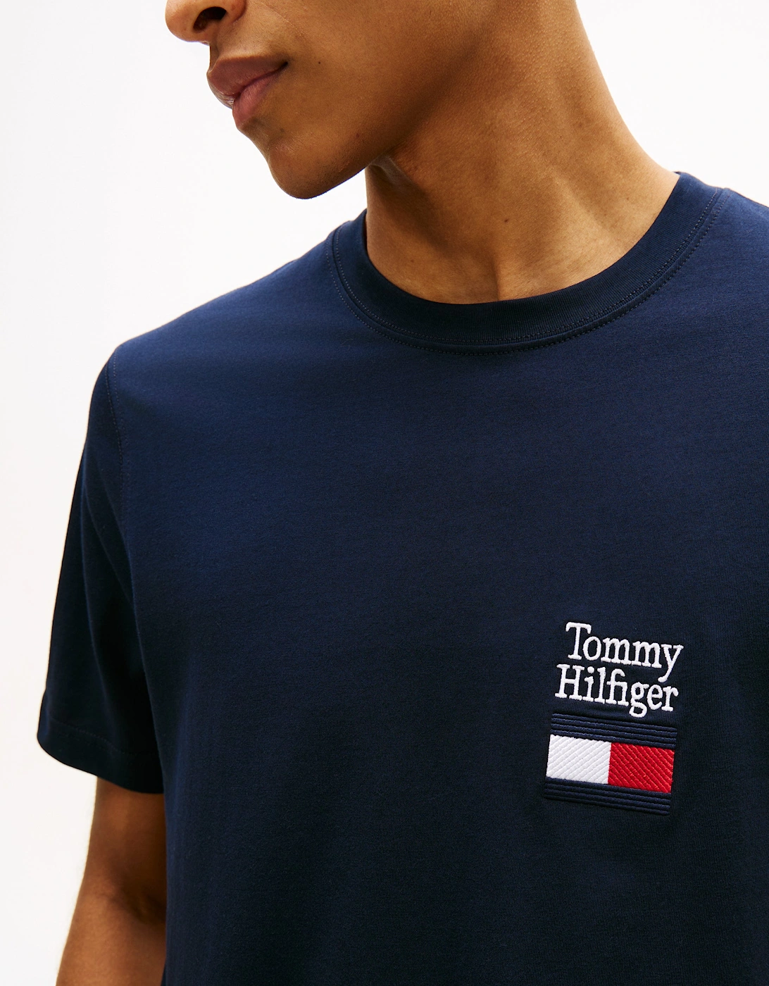 Brand Love Text Stack Mens T-Shirt - Desert Sky