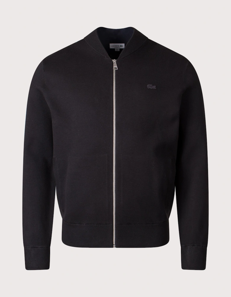 Zip Through Double Knit Bomber Jacket