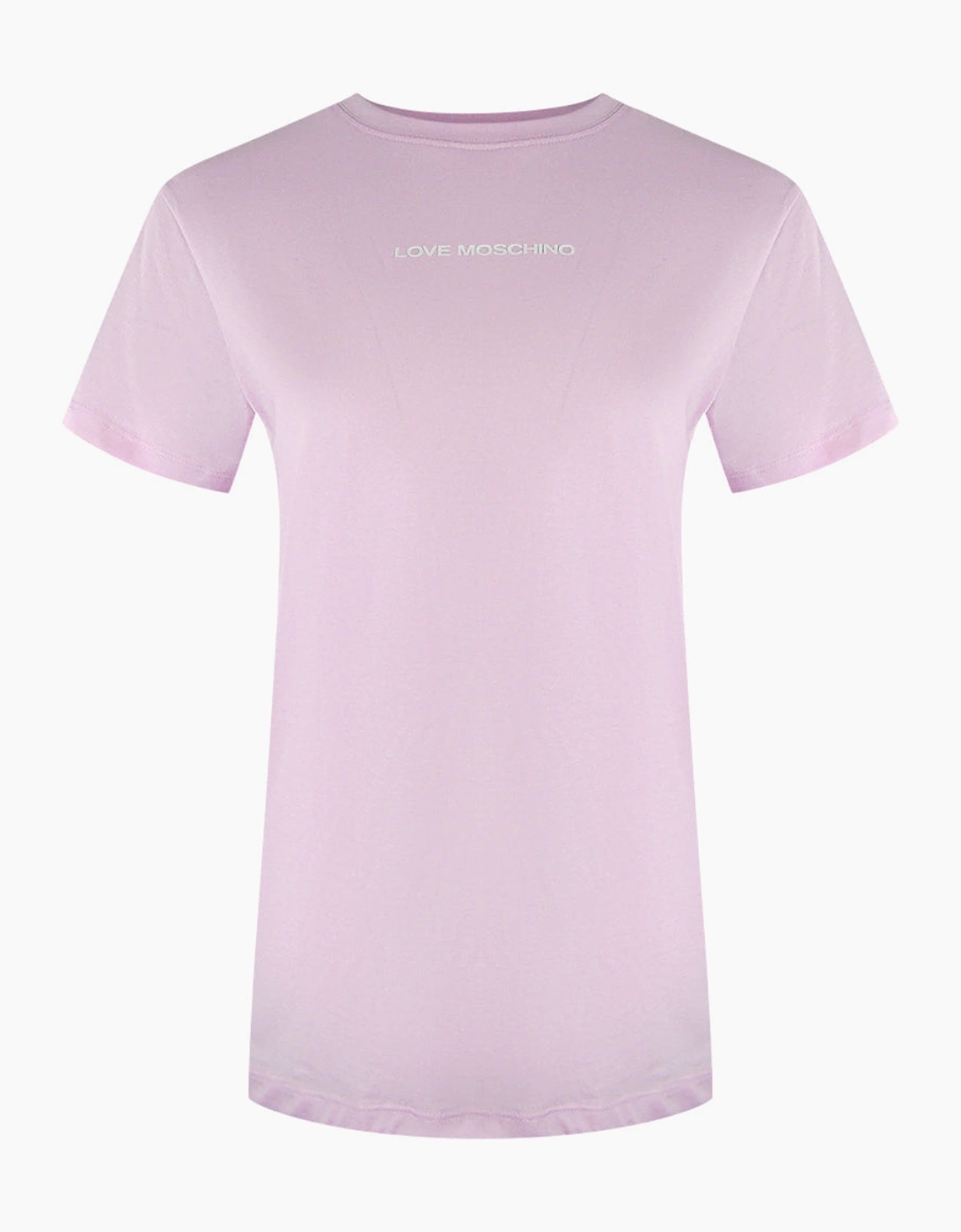 Love Moschino Women's Purple Bold Logo Pink T-Shirt  Xl