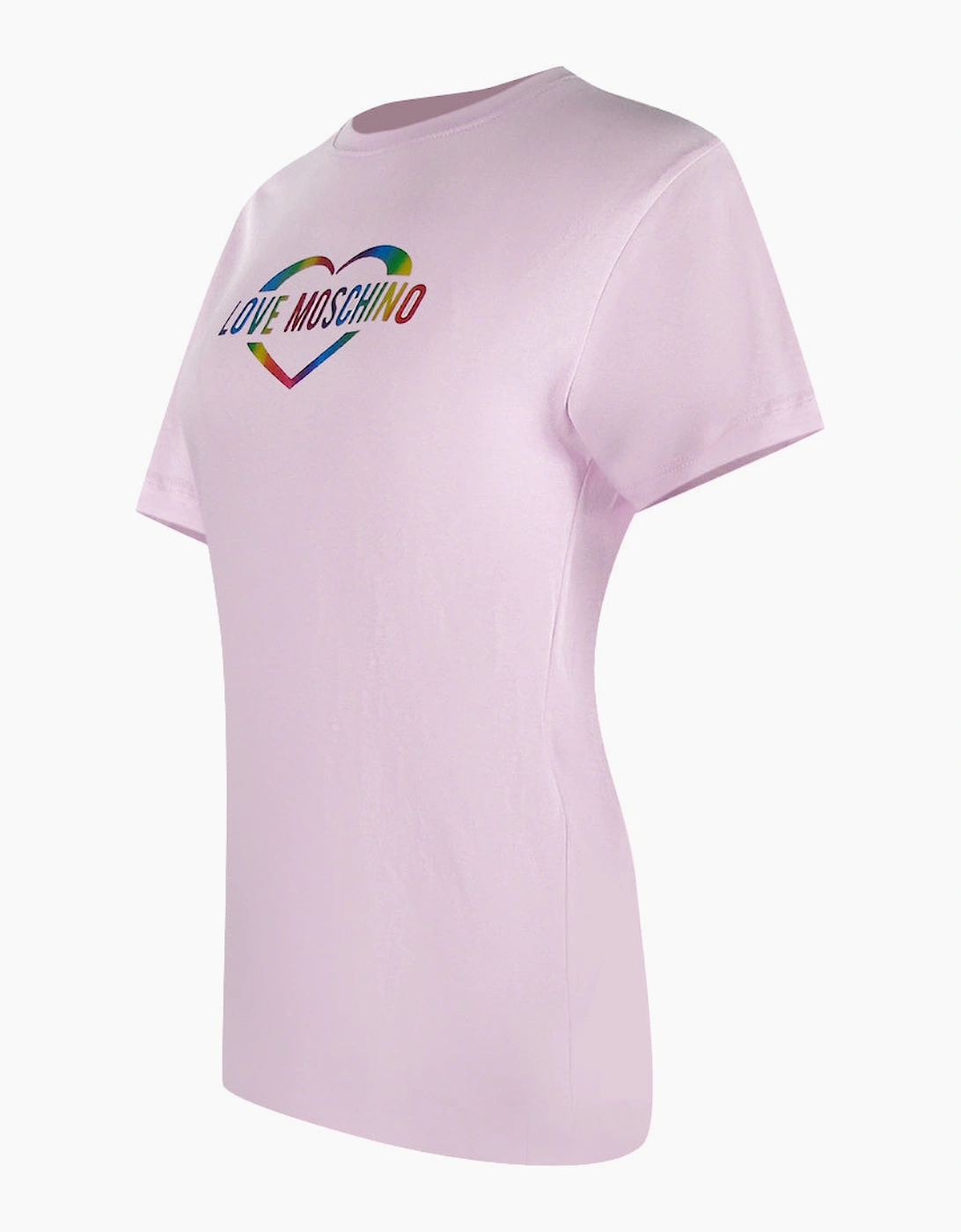 Multi Colour Heart Logo Pink T-Shirt