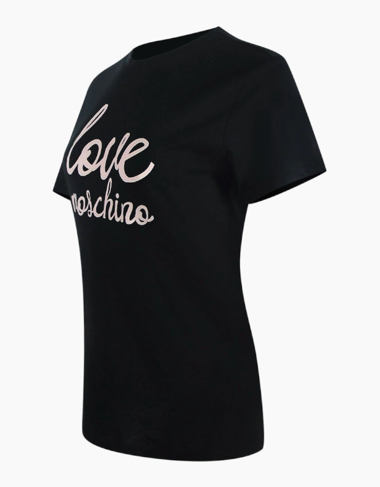 Cursive Logo Black T-Shirt
