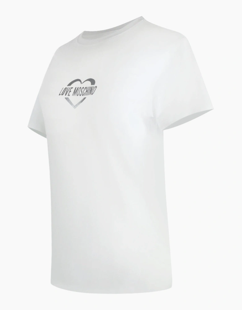 Shiny Heart Logo White T-Shirt
