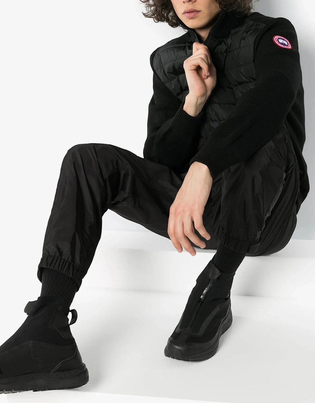 Hybridge Knit Jacket Black