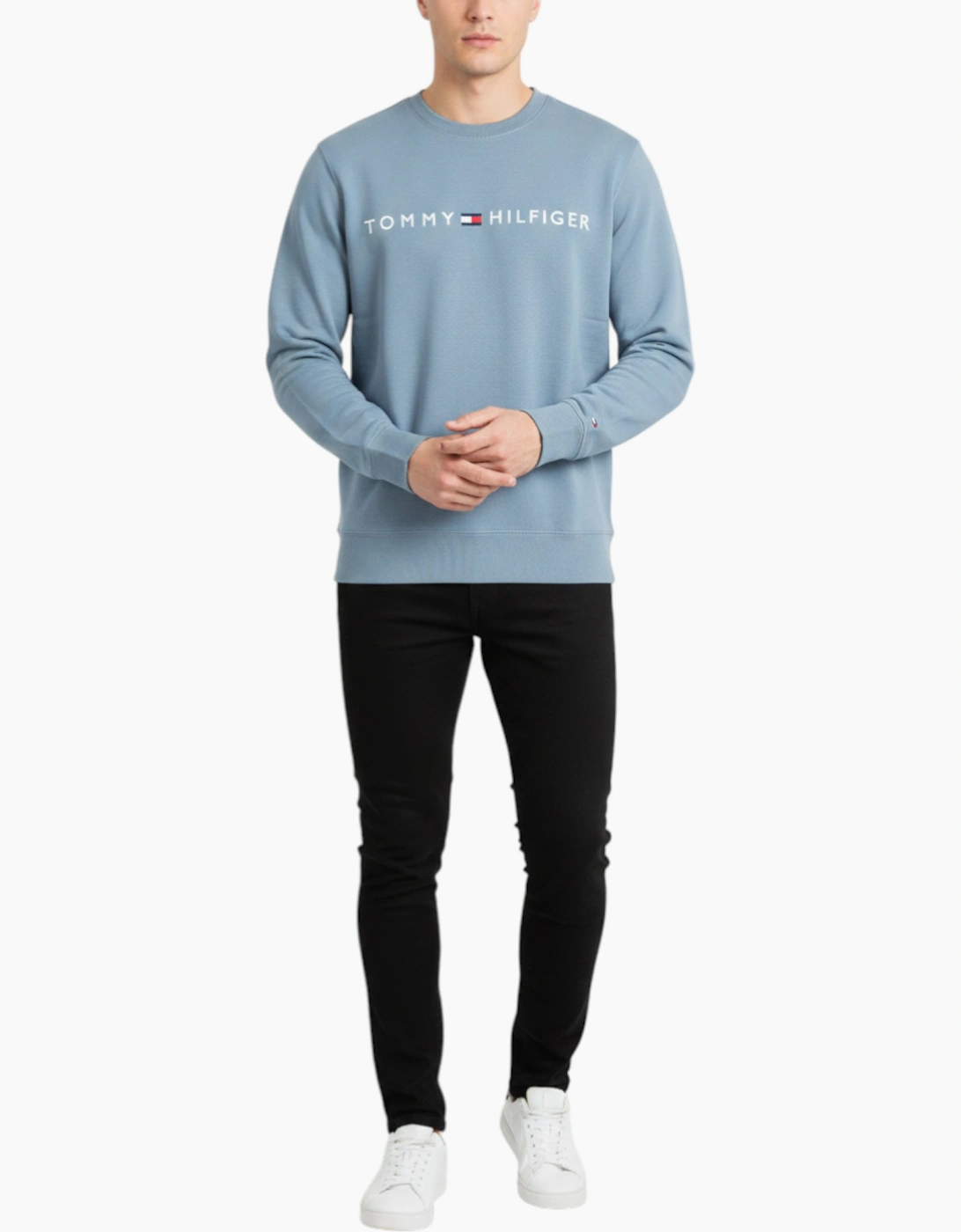 Tommy Hilfiger Men's Blue Sweatshirt Terry Cotton Jumper  44 2XL