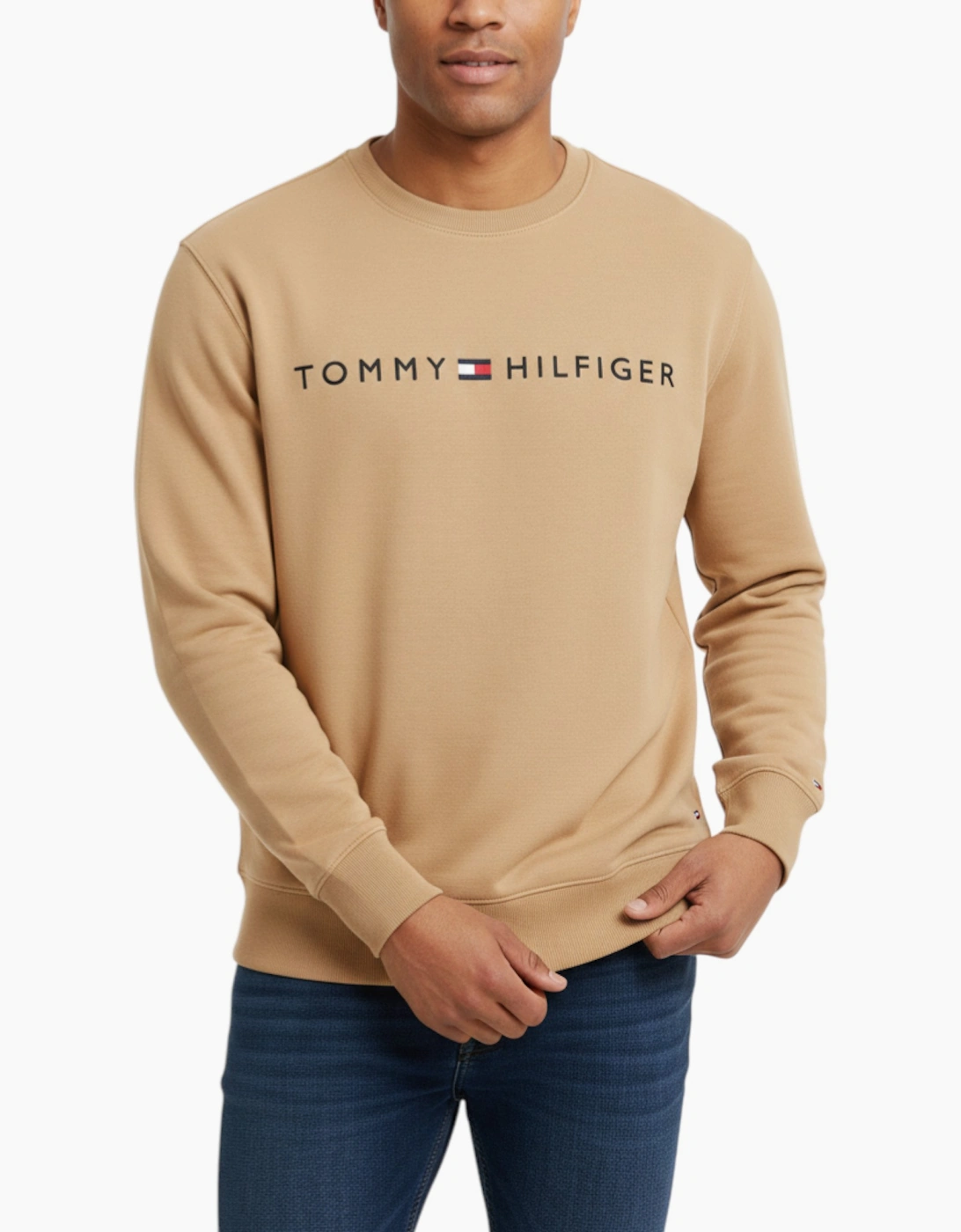 Tommy Hilfiger Men's Green Sweatshirt Terry Cotton Jumper - Size: 34