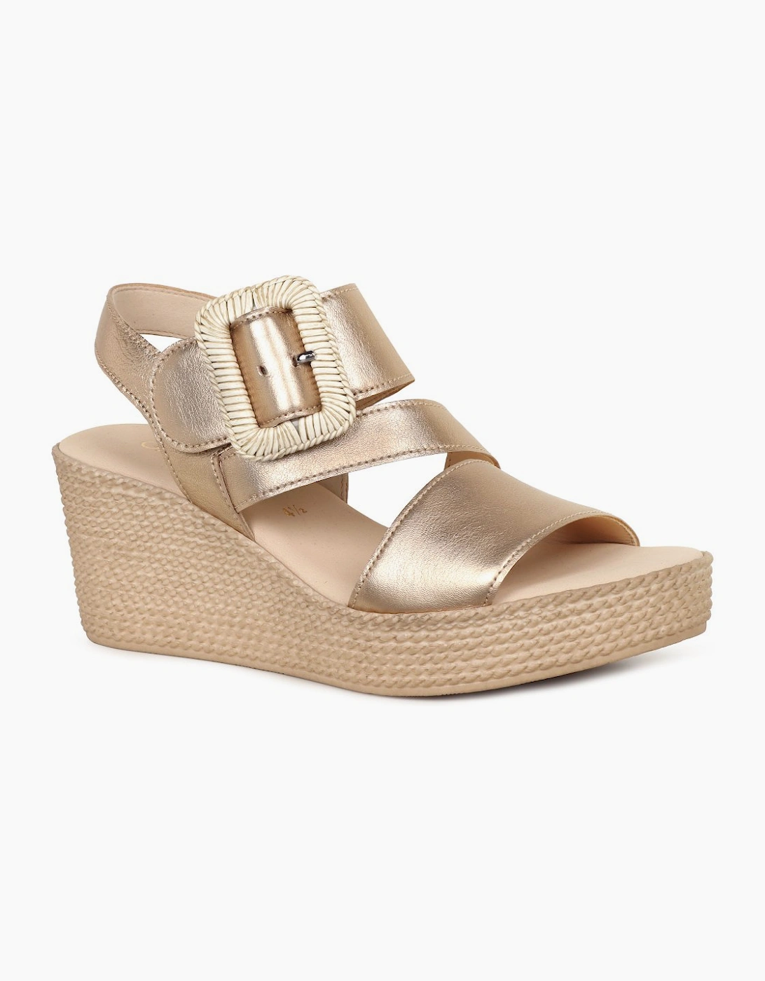 Gabor Women's Tan Embrace Wedge Sandal - Size: 7