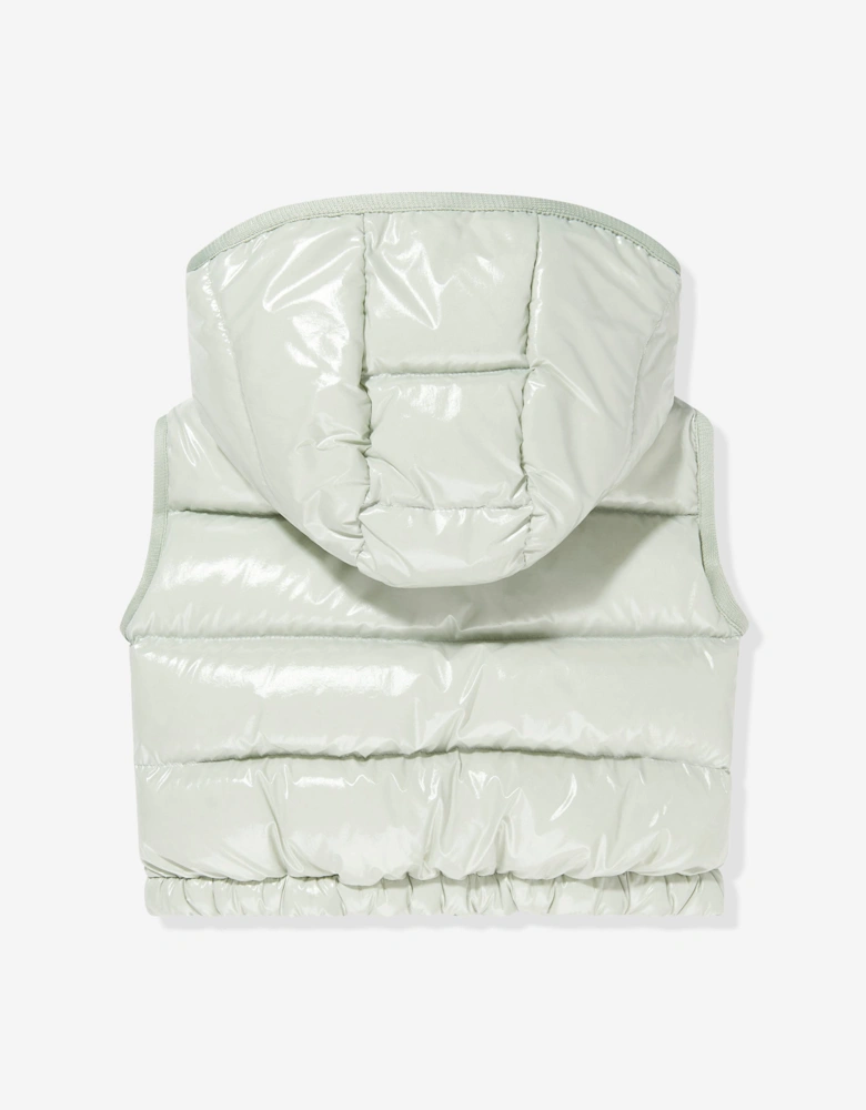 Moncler Enfant Girls Down Padded Kamile Gilet in Green
