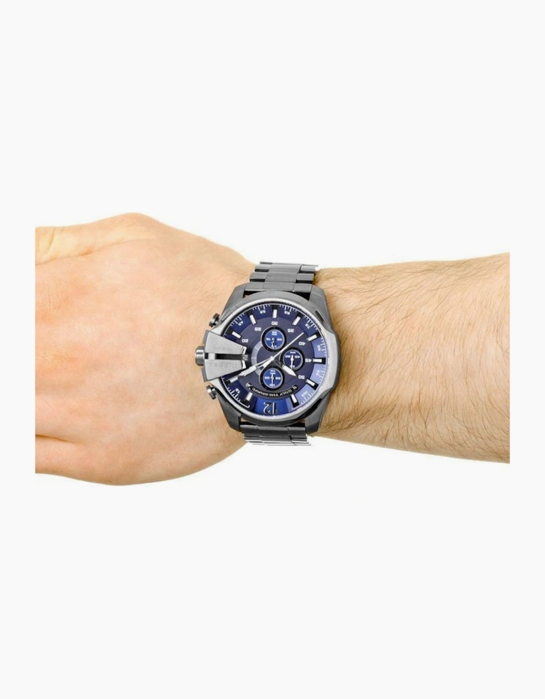 DZ4329 Mega Chief Chronograph Blue Dial Gunmetal Ion-plated Men's Watch