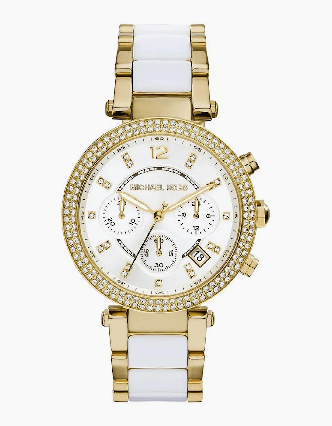 Michael Kors Women's Michael Kors MK6119 Parker Chronograph Ladies Watch - White